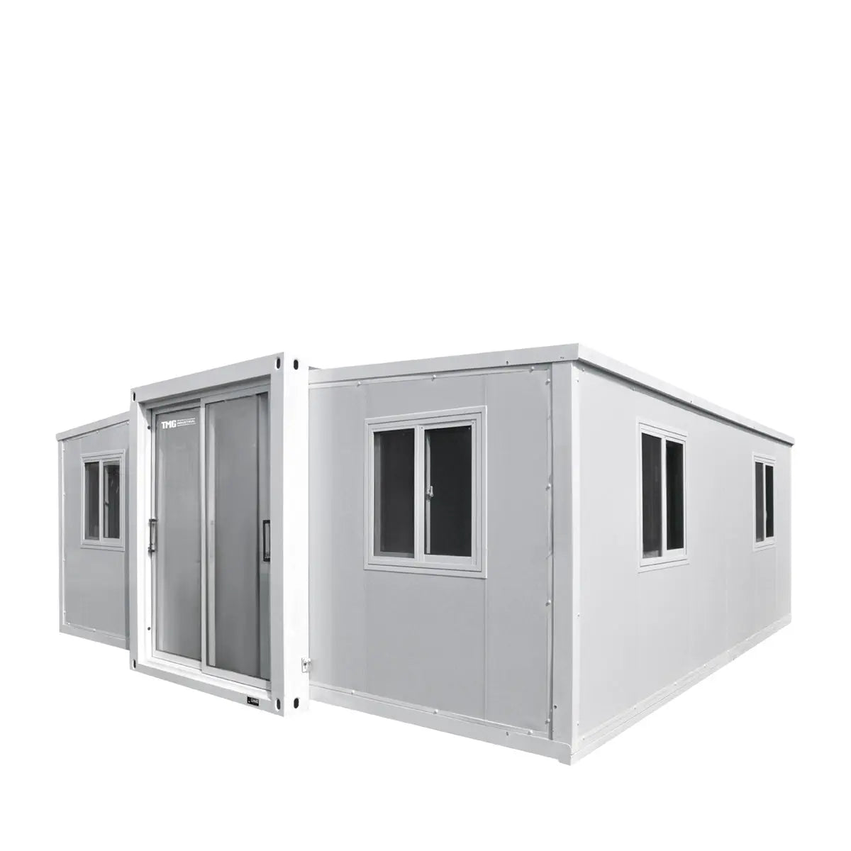 TMG Industrial 20’ Expandable Container Home, 2 Bedrooms, Living Room, Kitchen, Bathroom, 3” EPS Sandwich Panels, Plumbing Ready, TMG-SCE25