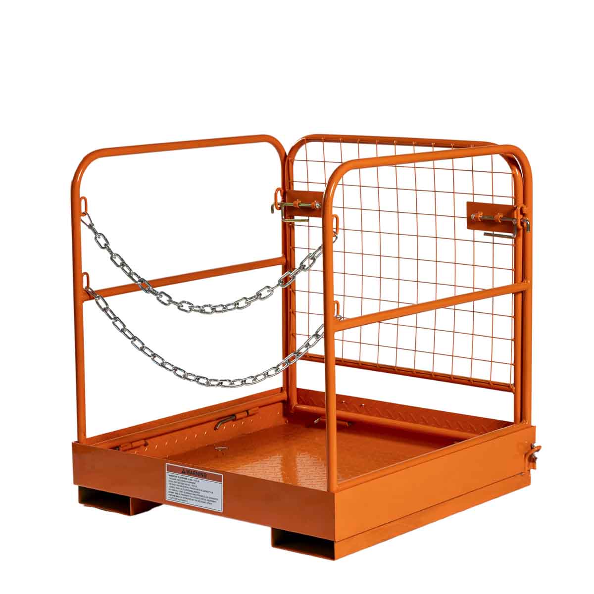 TMG-FWP08 Forklift Work Platform, 36" x 36", 800 lb capacity, foldable safety cage with hand rails and non-slip floor