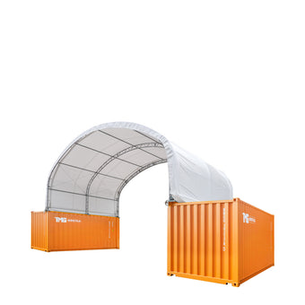 30' x 20' Dual Truss Container Shelter with Heavy Duty 17 oz PVC Cover, TMG-DT3020C