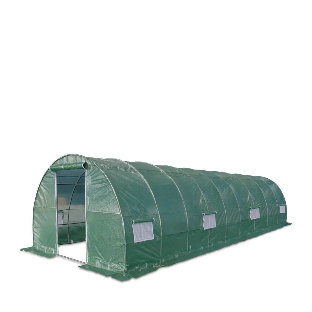 TMG Industrial 10' x 30' Tunnel Greenhouse Grow Tent w/Ripstop Leno Cover, Cold Frame, Roll-Up Mesh Windows, Round Top Roof, TMG-GH1030R