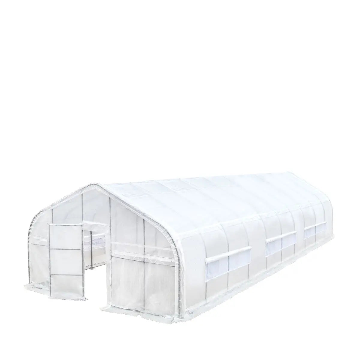 TMG Industrial 20' x 50' Tunnel Greenhouse Grow Tent w/12 Mil Ripstop Leno Mesh Cover, Cold Frame, Roll-up Windows, Peak Ceiling Roof, TMG-GH2050