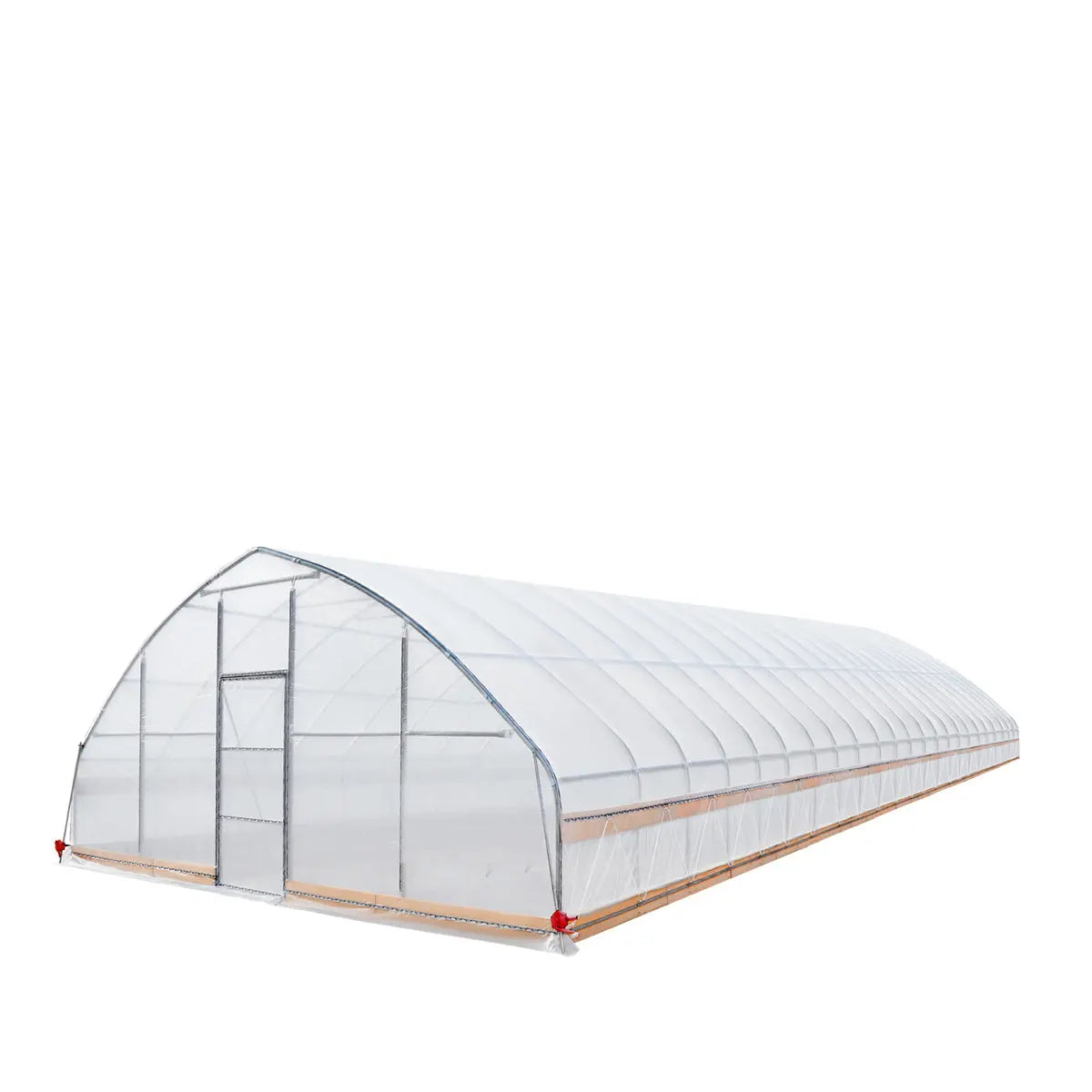TMG Industrial 25' x 100' Tunnel Greenhouse Grow Tent w/6 Mil Clear EVA Plastic Film, Cold Frame, Hand Crank Roll-Up Sides, Peak Ceiling Roof, TMG-GH25100