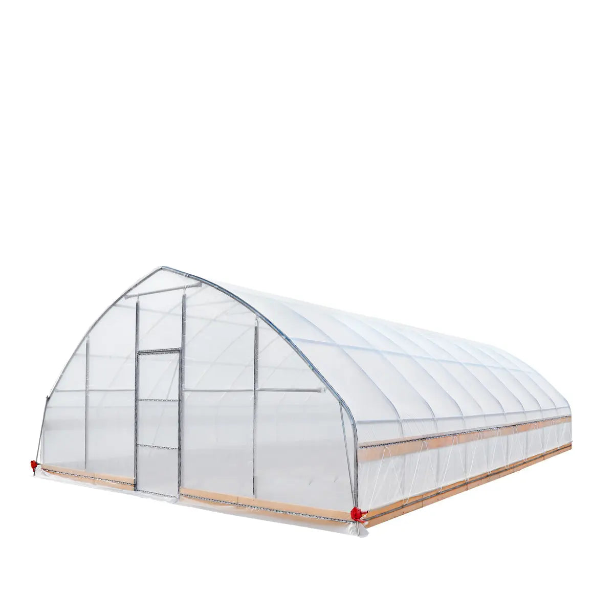 TMG Industrial 25' x 40' Tunnel Greenhouse Grow Tent w/6 Mil Clear EVA Plastic Film, Cold Frame, Hand Crank Roll-Up Sides, Peak Ceiling Roof, TMG-GH2540