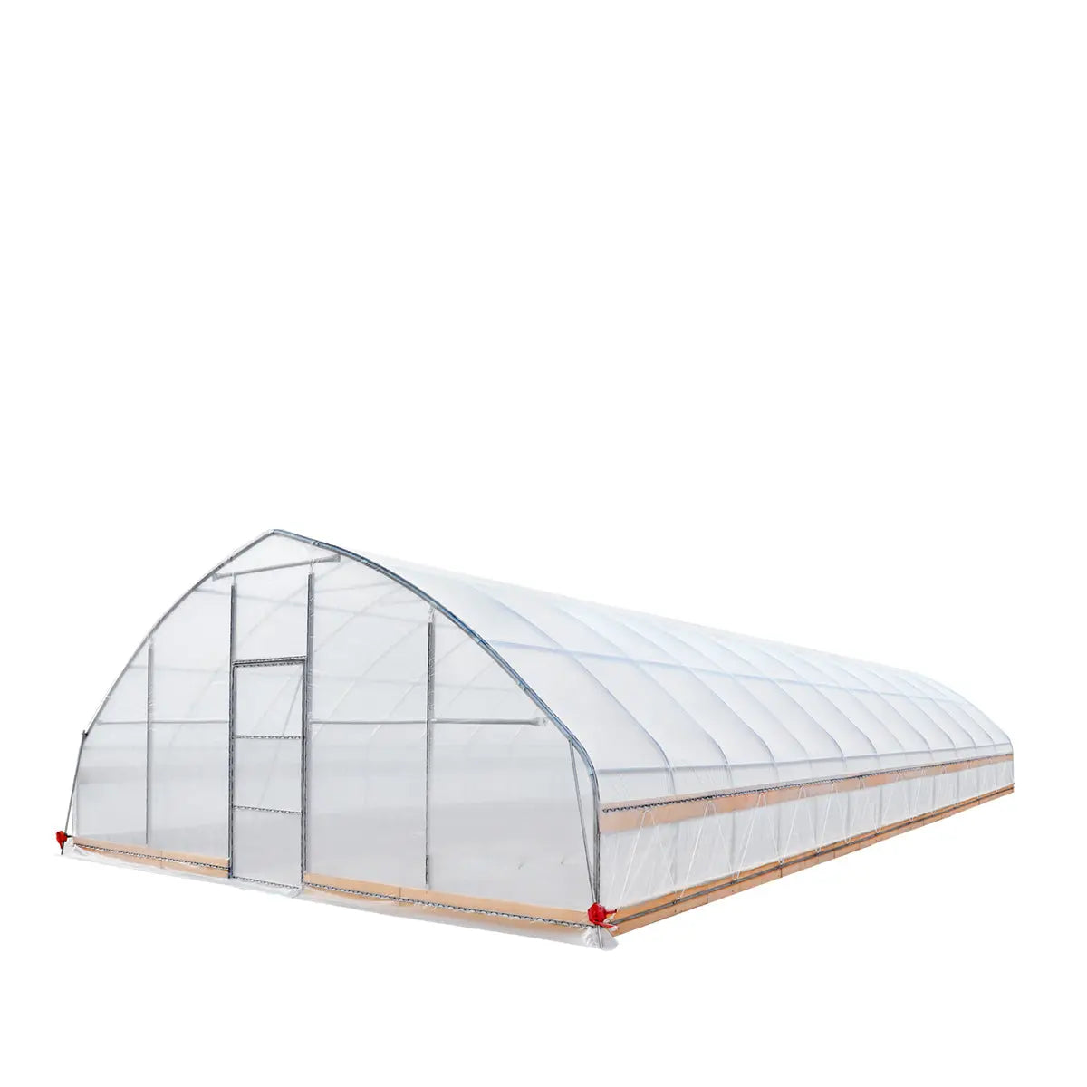 TMG Industrial 25' x 50' Tunnel Greenhouse Grow Tent w/6 Mil Clear EVA Plastic Film, Cold Frame, Hand Crank Roll-Up Sides, Peak Ceiling Roof, TMG-GH2550