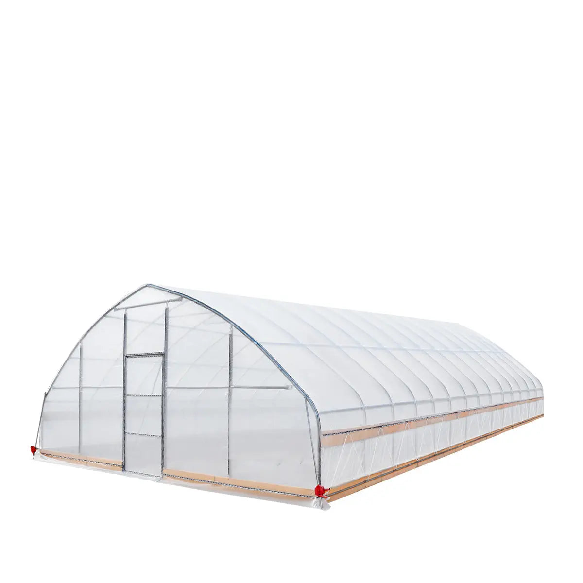 TMG Industrial 25' x 60' Tunnel Greenhouse Grow Tent w/6 Mil Clear EVA Plastic Film, Cold Frame, Hand Crank Roll-Up Sides, Peak Ceiling Roof, TMG-GH2560
