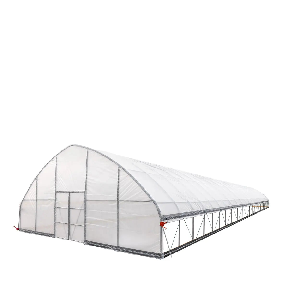 TMG Industrial 30' x 100' Tunnel Greenhouse Grow Tent w/6 Mil Clear EVA Plastic Film, Cold Frame, Hand Crank Roll-Up Sides, Peak Ceiling Roof, TMG-GH30100