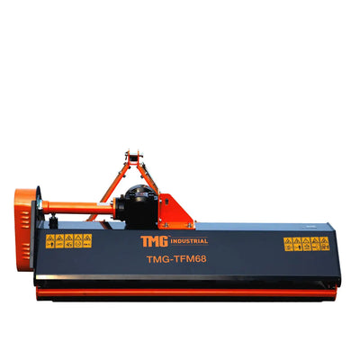 TMG Industrial 68” Flail Mower, 3-Point Hitch, 30-60 HP Tractor, PTO Drive Shaft, TMG-TFM68