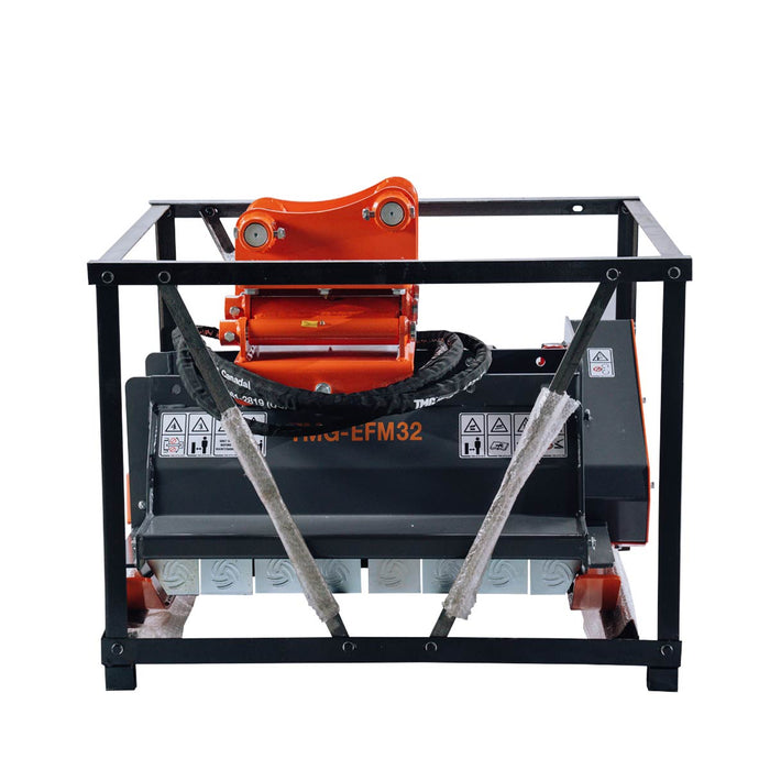 TMG Industrial 32" Excavator Brush Flail Mower, 3 to 5-ton Carrier, 10-16 GPM, TMG-EFM32