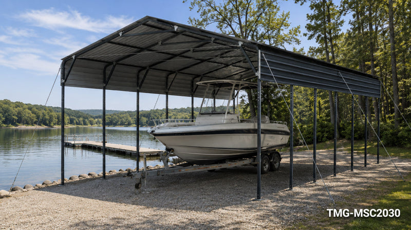 How to choose a shelter for boat, RV, and equipment in summer