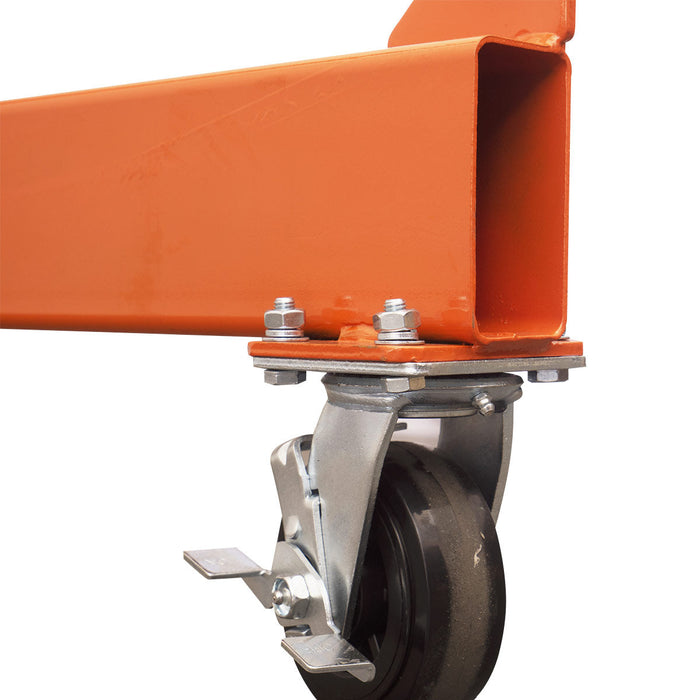 TMG Industrial 4400-lb Adjustable Height All-Steel Gantry Crane, Auto-Lock, 95” Min. Height, 142” Max. Height, Locking Swivel Caster Wheels, TMG-AGC21(Previously TMG-AGC20)