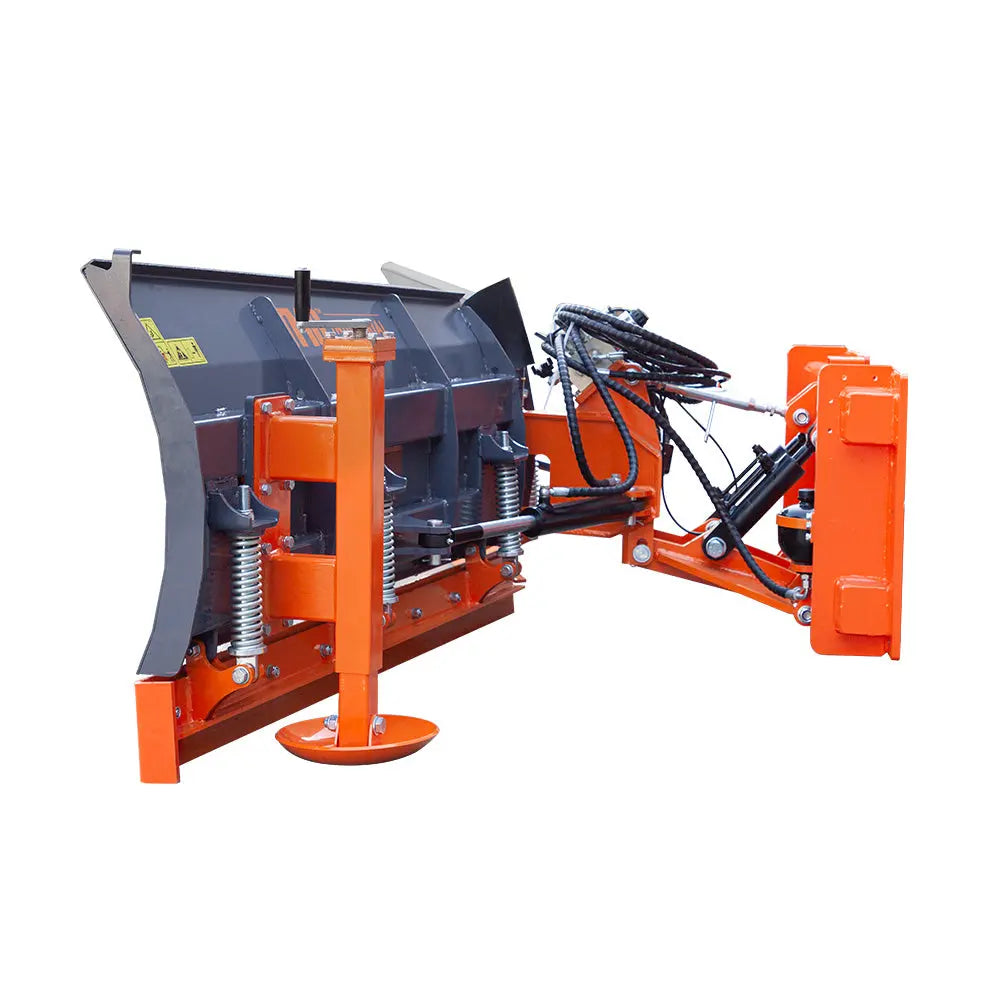 TMG Industrial 10’ U/V Angle Blade Snowplow, Metal Edges, 6 Positions, Accumulator & Solenoid Valve, 40-90 HP Tractors, TMG-SP10X