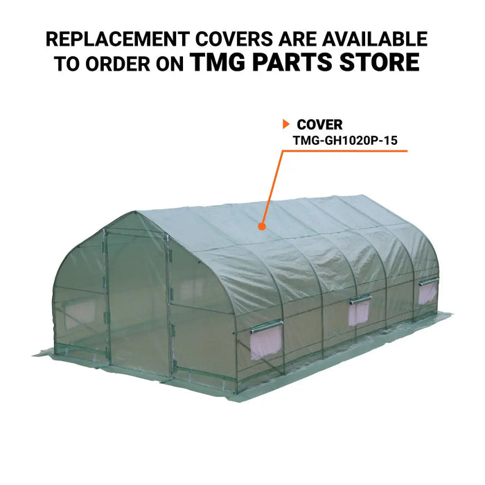 10' x 20' Peak Roof Tunnel Greenhouse