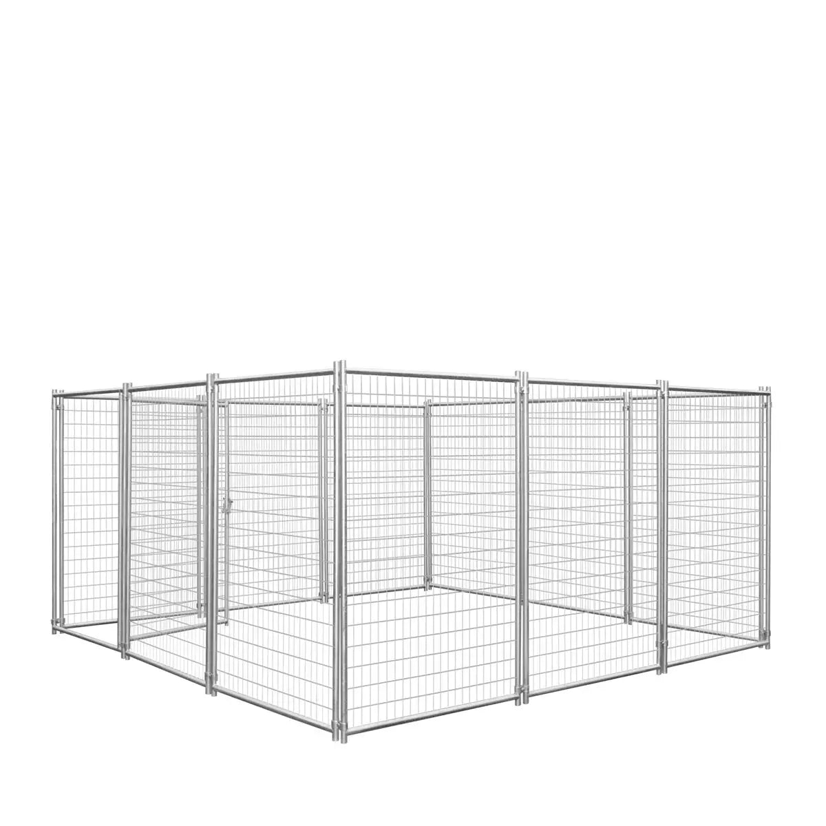12' x 12' Galvanized Dog Kennel, Easy Assembly, Weather-Resistant,