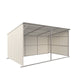 TMG Industrial 12’ x 20’ Galvanized Metal Livestock Shed, 240 Sq-Ft, 27 GA Corrugated Panels, Sliding Skid Mount, TMG-MS1220L