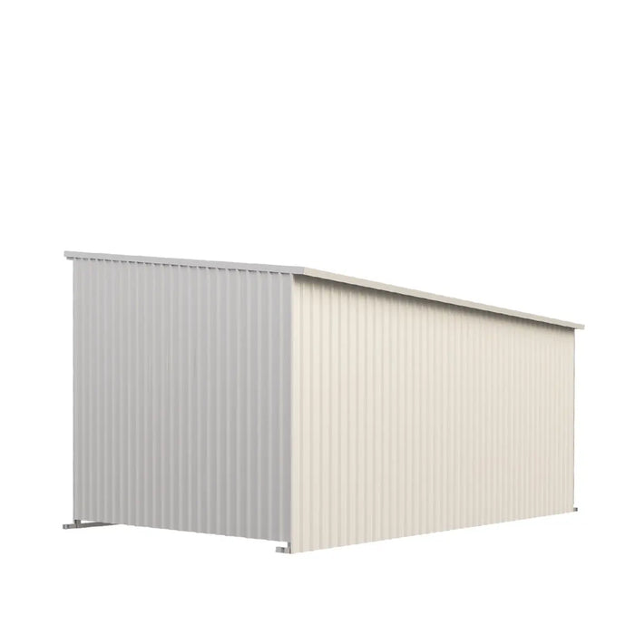 TMG Industrial 12’ x 20’ Galvanized Metal Livestock Shed, 240 Sq-Ft, 27 GA Corrugated Panels, Sliding Skid Mount, TMG-MS1220L