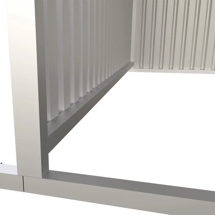 TMG Industrial 12’ x 20’ Galvanized Metal Livestock Shed, 240 Sq-Ft, 27 GA Corrugated Panels, Sliding Skid Mount, TMG-MS1220L