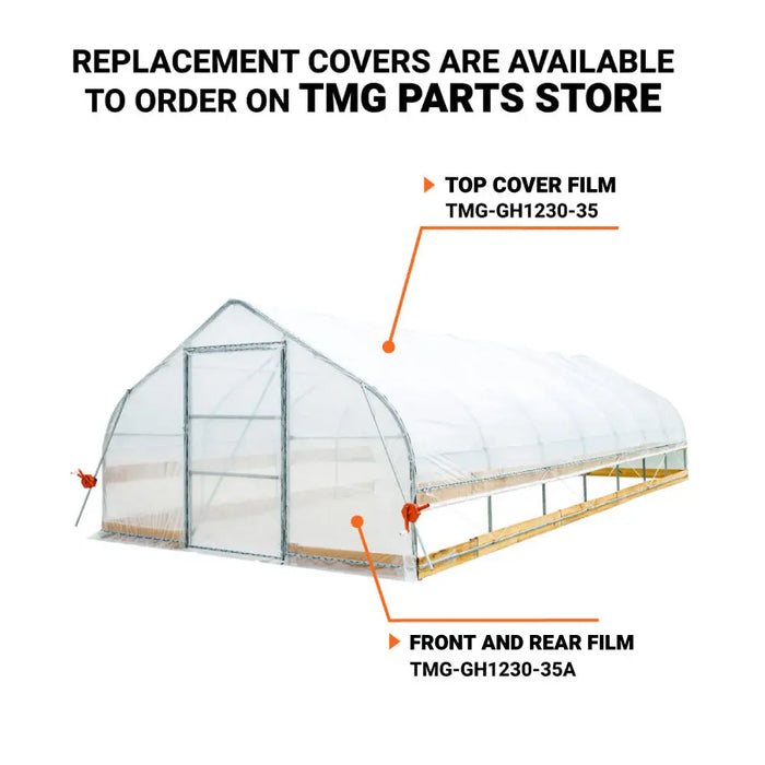 30x30 grow tent 12' x 30' Tunnel Greenhouse Grow Tent w/6 Mil Clear EVA Plastic Film