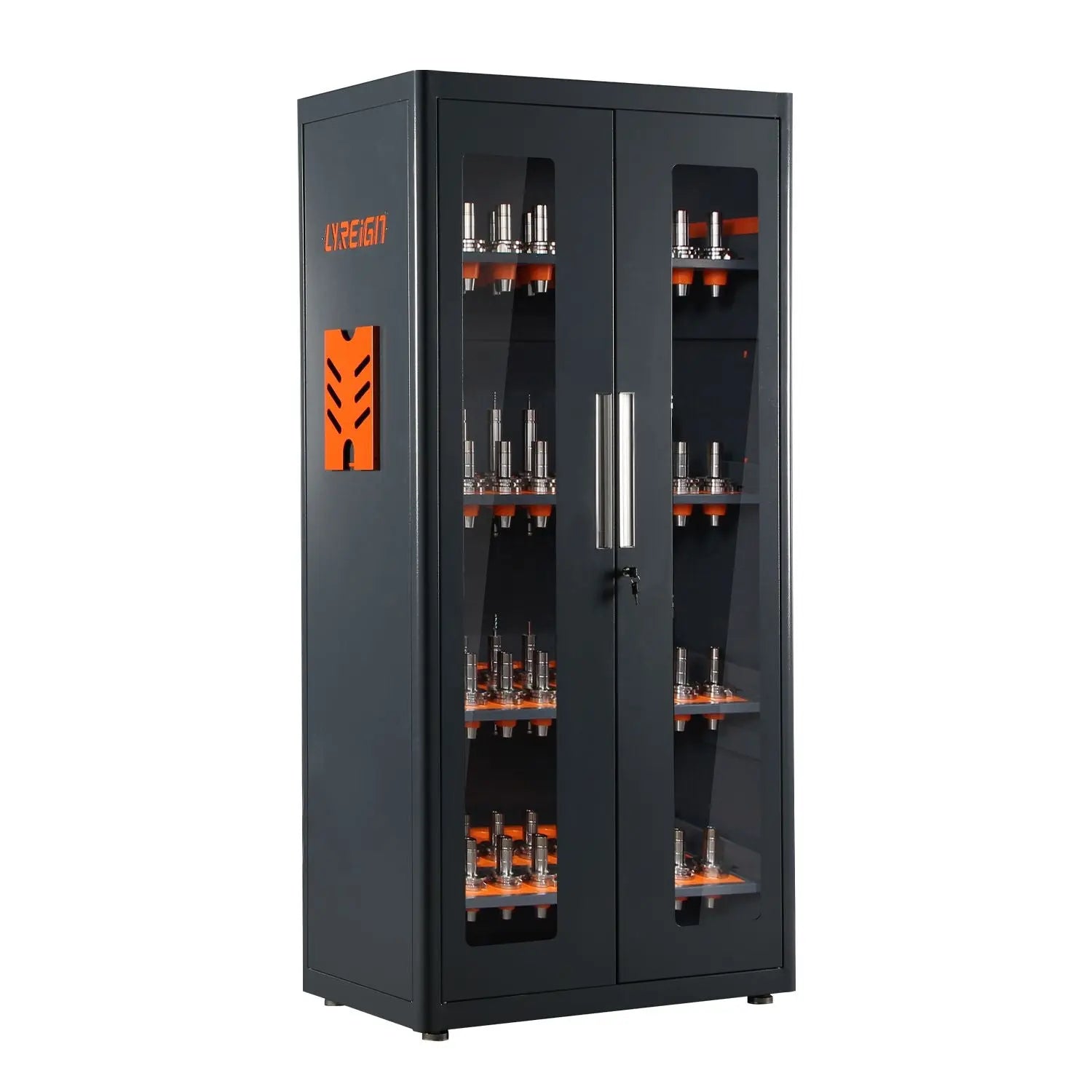 120 Piece Tool Holder Storage Cabinet, Designed for CNC worker, Lockable door, DOBA-THC120