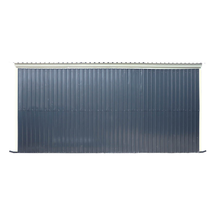 12' x 20' horse run-in shed with portable skid mount and wide front opening for livestock shelter TMG-MSK1220