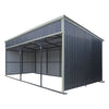 12’ x 27’ Horse Run-In Shed with Portable Skid Mount and Wide Front Opening for Livestock Shelter, Bolts & Nuts Assembling TMG-MSK1227