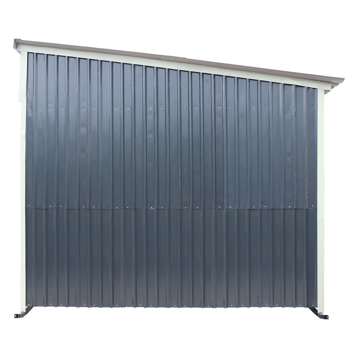 12' x 27' horse run-in shed with portable skid mount and open front livestock shelter TMG-MSK1227