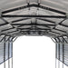 TMG-MSB1230 12' x 30' Metal Shed Boat Shelter with 12.5' peak height and 10.5' sidewall height, galvanized steel frame and metal roof panels
