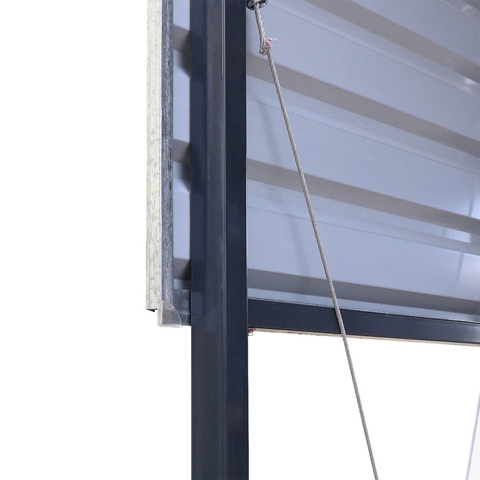 TMG-MSB1230 12' x 30' Metal Shed Boat Shelter with 12.5' peak height and 10.5' sidewall height, galvanized steel frame and metal roof panels
