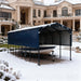 TMG-MSB1230 12' x 30' Metal Shed Boat Shelter with 12.5' peak height and 10.5' sidewall height, galvanized steel frame and metal roof panels
