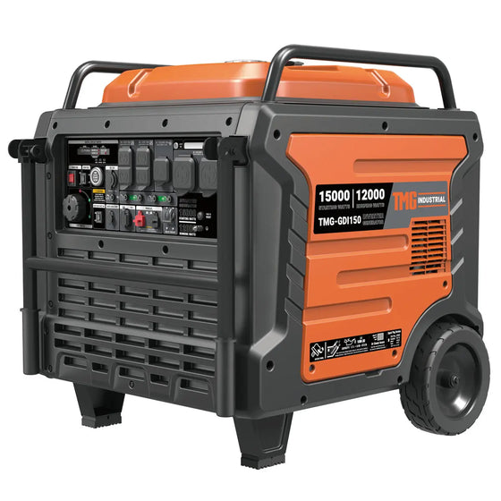 TMG Industrial 15000 Watt Digital Inverter Portable Generator, 10hrs 50% Load Run Time, EPA Compliance, TMG-GDI150