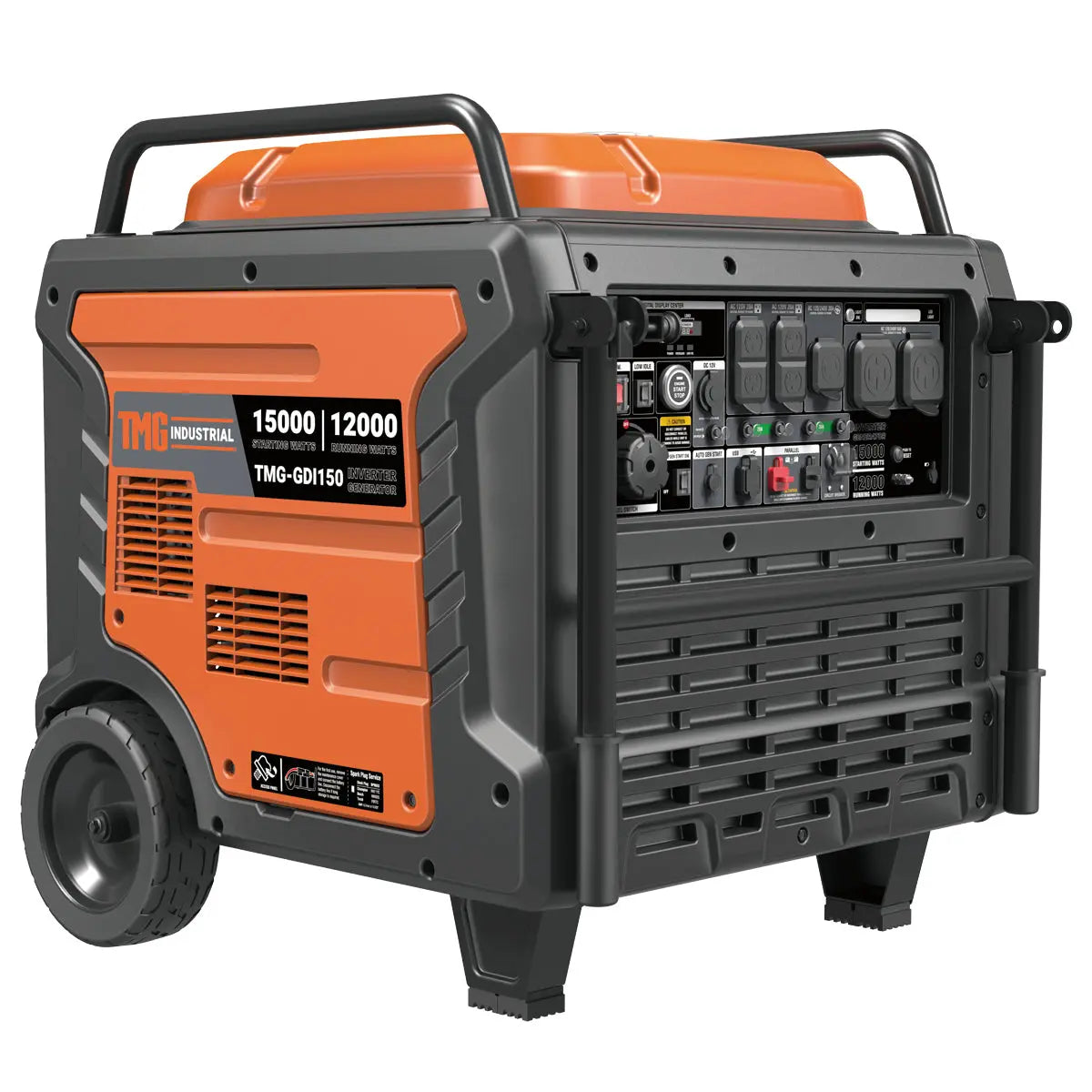 TMG Industrial 15000 Watt Digital Inverter Portable Generator, 10hrs 50% Load Run Time, EPA Compliance, TMG-GDI150