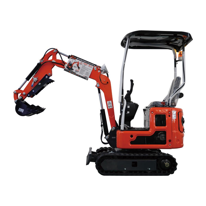 Compact Mini Excavator, 13.5 HP Briggs & Stratton XR Gas Engine, 61-½" Max. Digging Depth, 1900 Lb Operating Weight TMG-MVE08