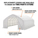 TMG Industrial 20' x 30' Straight Wall Peak Ceiling Storage Shelter with Heavy Duty 17 oz PVC Cover & Drive Through Door, TMG-ST2031V (Previously ST2030V)