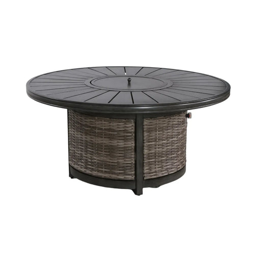 53" Round Fire Pit Table, 60,000 BTU Output, 25" Height, 20lb Propane Tank Compatible, DOBA-FPT53 Doba