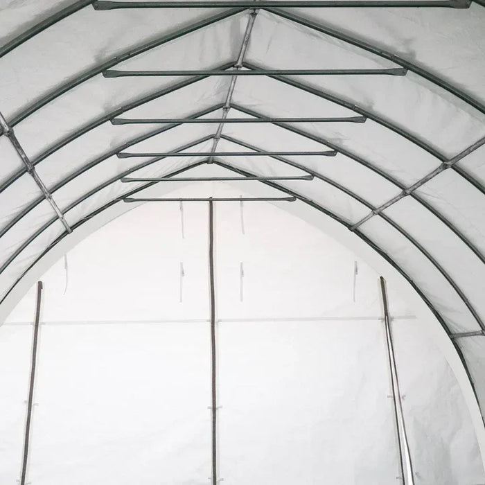 20' x 30' arch wall peak ceiling storage shelter with 11 oz PE cover and drive through doors, TMG-ST2032P