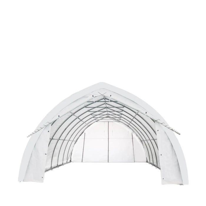 20' x 30' arch wall peak ceiling storage shelter with 11 oz PE cover and drive through doors, TMG-ST2032P