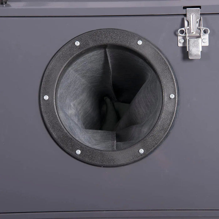 235-gallon dual station cabinet sandblaster with ETL certified vacuum system, side-by-side dual operator design, foot pedal control, and large viewing windows – TMG-ABC88.