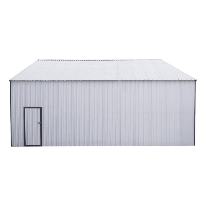 30'x30' Metal Garage Shed – Steel Building with 11’ Clearance High Front Doors, Side Entry Door, 16 GA Steel Structure