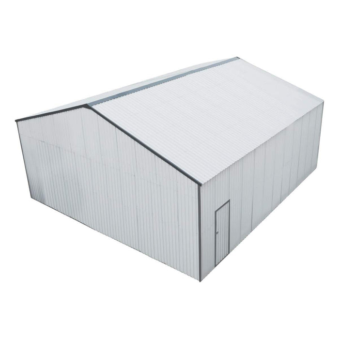 30'x30' Metal Garage Shed – Steel Building with 11’ Clearance High Front Doors, Side Entry Door, 16 GA Steel Structure
