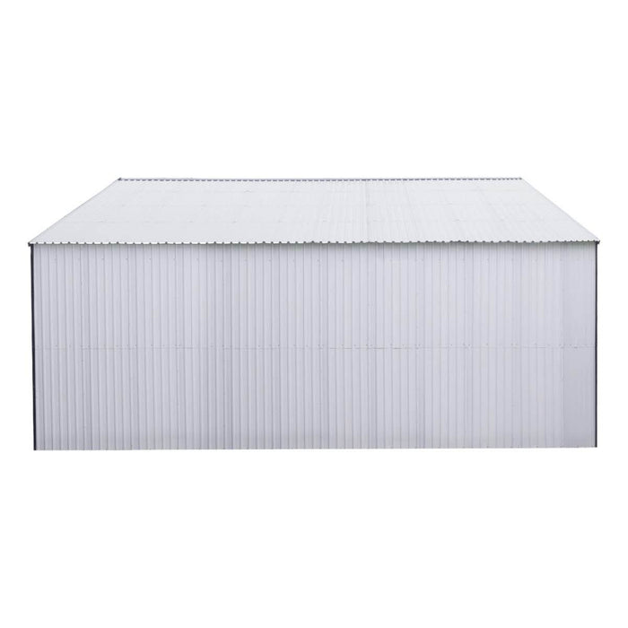 30'x30' Metal Garage Shed – Steel Building with 11’ Clearance High Front Doors, Side Entry Door, 16 GA Steel Structure