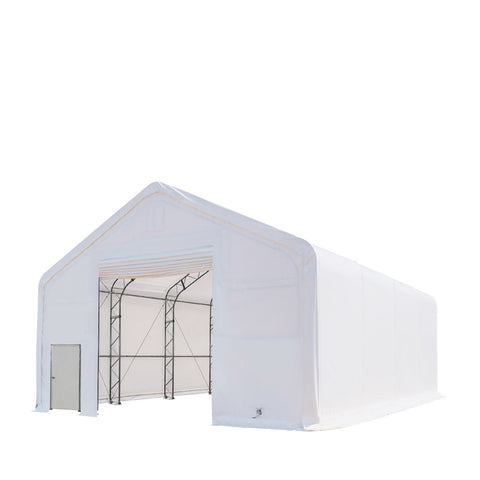 TMG Industrial 30' x 40' Dual Truss Storage Shelter with Heavy Duty 17 oz PVC Cover, TMG-DT3042