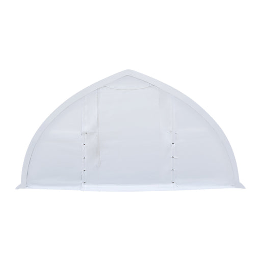 TMG-ST3042V 30' x 40' Peak Ceiling Storage Shelter with heavy-duty 17 oz PVC cover and drive-through roll-up doors
