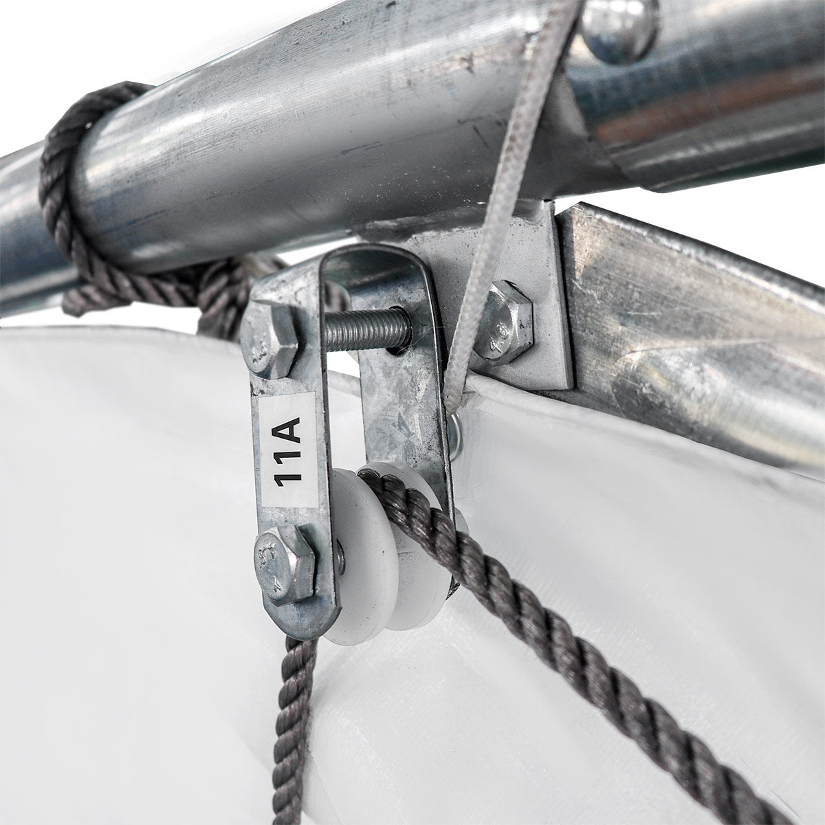 TMG-ST3052E 30' x 50' straight wall peak ceiling storage shelter with 10 oz PE cover
