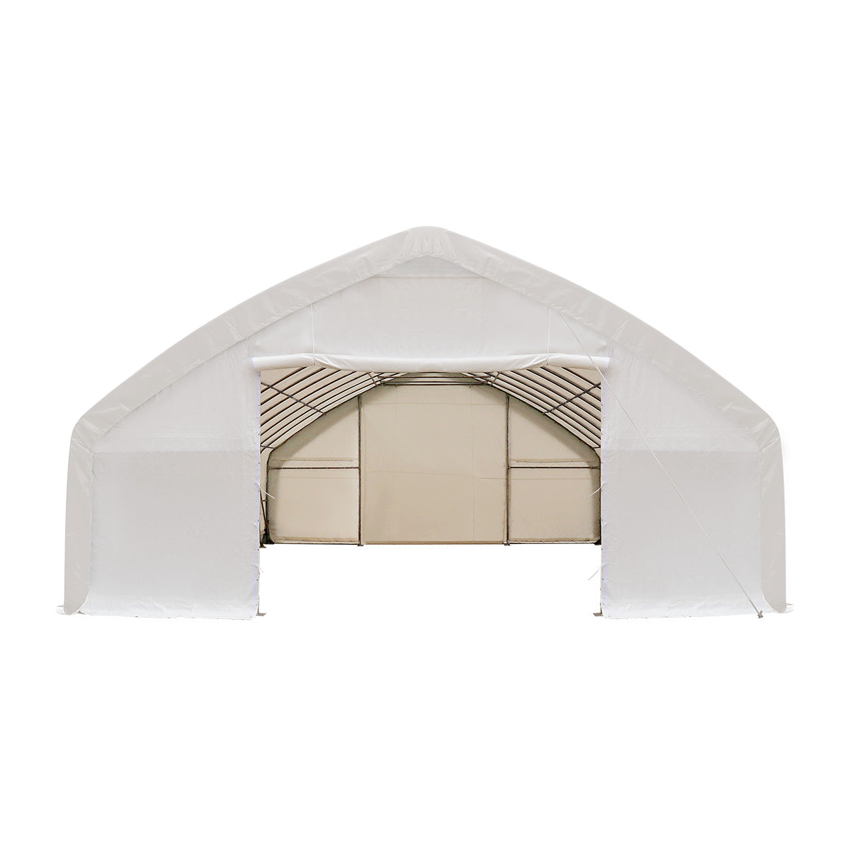 30' x 50' straight wall peak ceiling storage shelter with 17 oz PVC cover, TMG-ST3052V