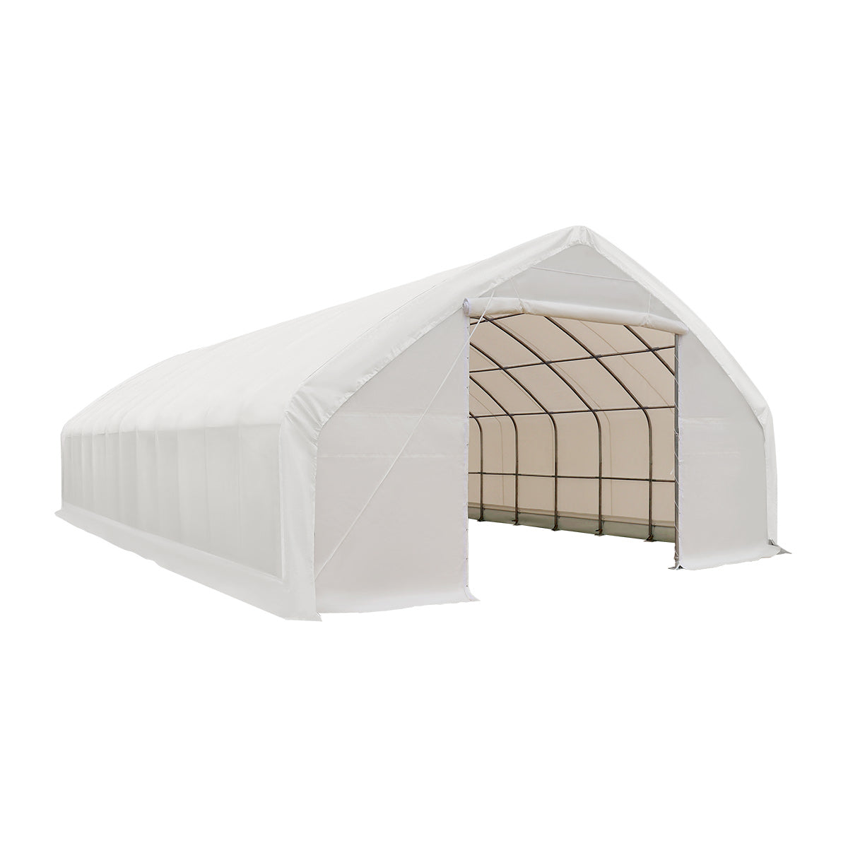30' x 50' straight wall peak ceiling storage shelter with 17 oz PVC cover, TMG-ST3052V