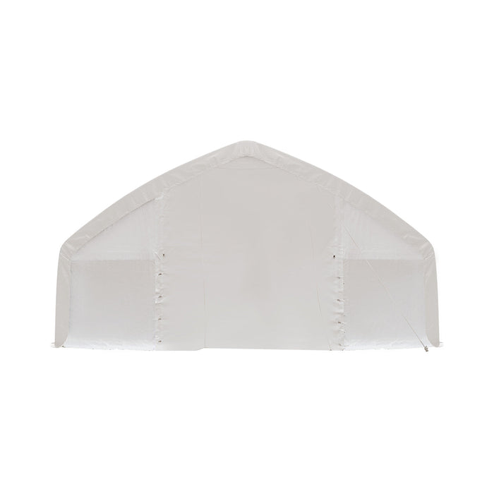TMG-ST3072E 30' x 70' straight wall peak ceiling storage shelter with heavy duty 10 oz PE cover