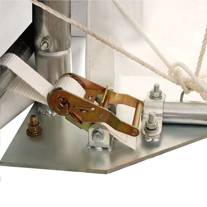 TMG-ST3072V 30' x 70' straight wall peak ceiling storage shelter with heavy duty 13 oz PVC cover