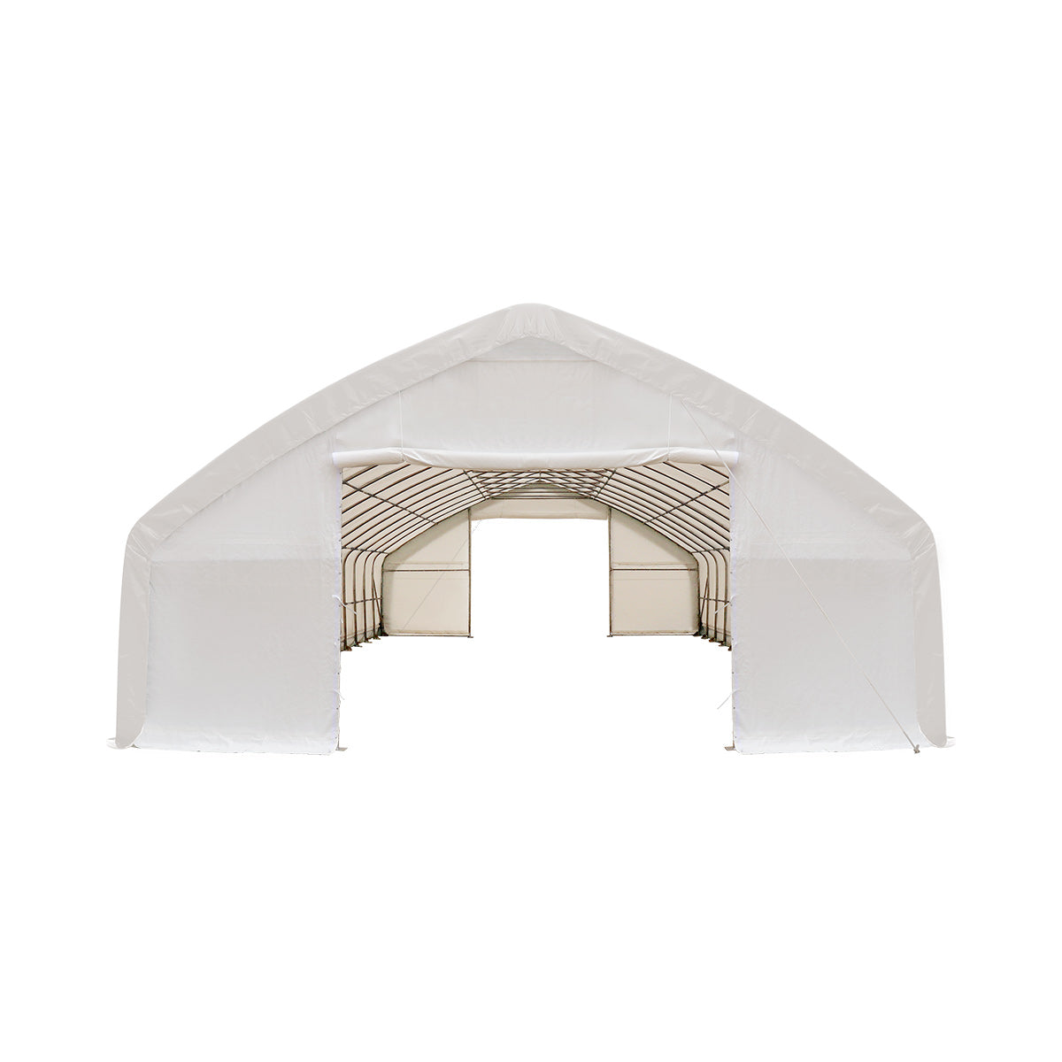 TMG-ST3072V 30' x 70' straight wall peak ceiling storage shelter with heavy duty 13 oz PVC cover