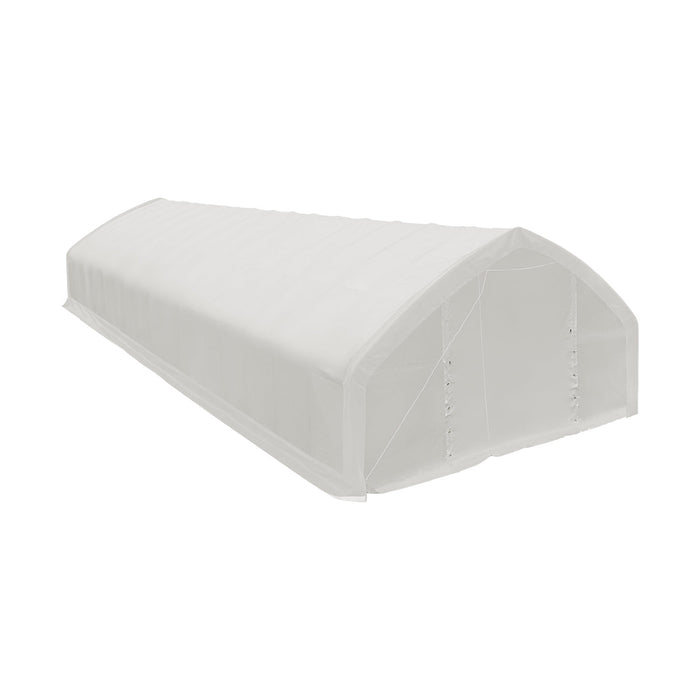 TMG-ST3072V 30' x 70' straight wall peak ceiling storage shelter with heavy duty 13 oz PVC cover