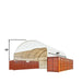TMG Industrial 40' x 40' Dual Truss Container Shelter with Heavy Duty 21 oz PVC Cover, Enclosed End Wall & Front Drop, TMG-DT4041CF (Previously DT4040CF)
