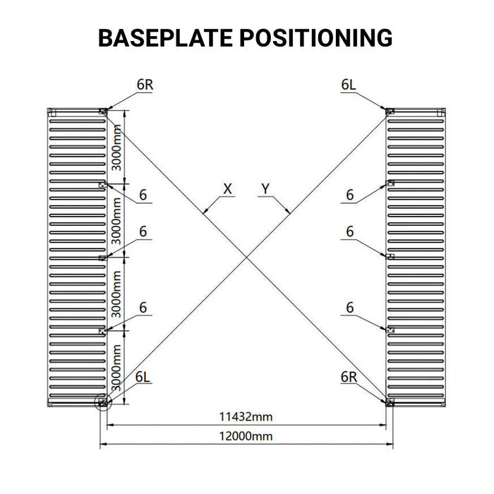40' x 40' Dual Truss Container Shelter with Heavy Duty 21 oz PVC Cover